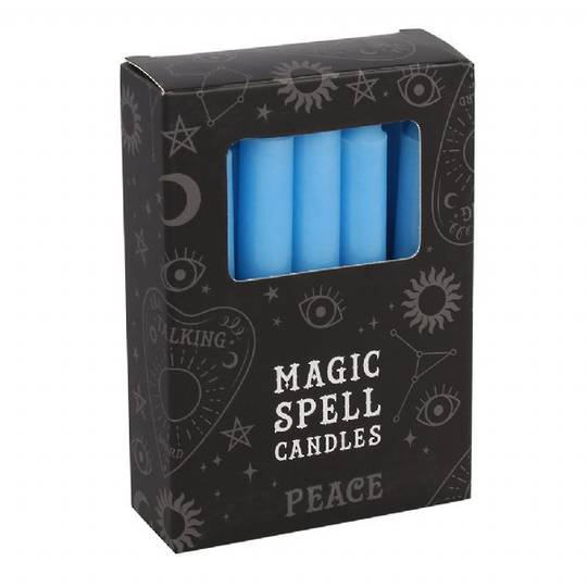 Pack of 12 Light Blue Candles